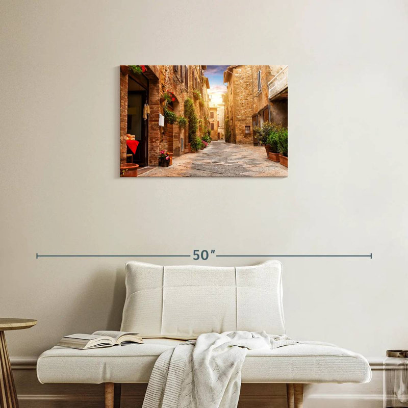 Rue Nicci à Pienza, H 20 po x l 30 po