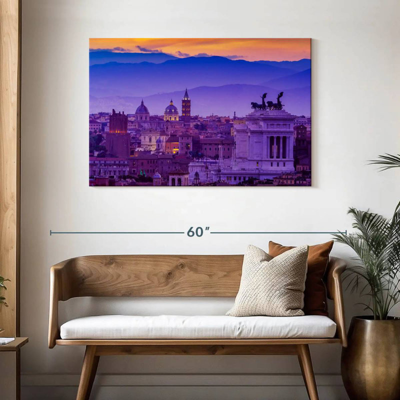 Sirci Rome en mauve, H 30 po x l 45 po