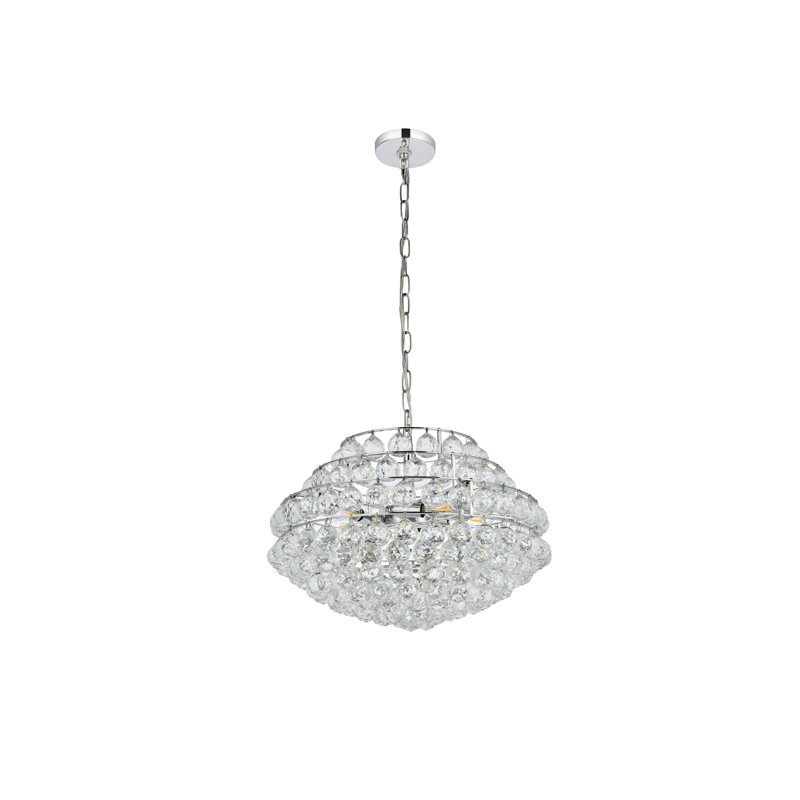 Kieron 5 - Light Unique/Statement Pendant, Chrome, 75" H x 20" W x 20" D