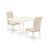 3 Piece Dining Set Contains a Rectangle Dining Table with Dropleaf and 2 Light Beige Upholstered Chairs, Table Color: Linen White-159930922-159930923-159930920