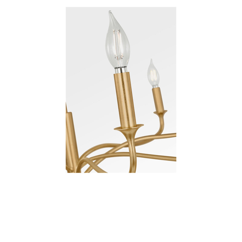 Wetherell 8-Light Chandelier, 63" H x 42" W  x 42" D, 8, Gild