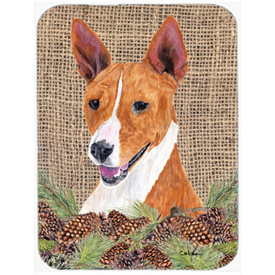 Burniece Basenji Head Glass Cutting Board