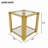 End Table With Square Top And Shelf For Living Room-287789114