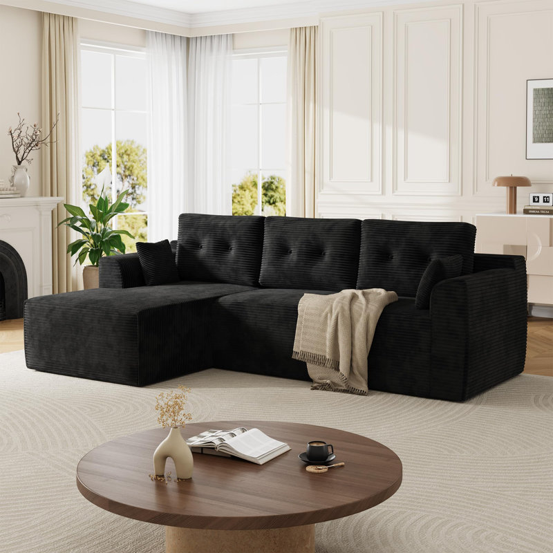 Canapé modulaire 105 po Cloud, Noir