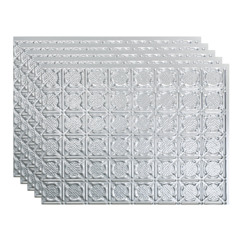 Panneau de dosseret décoratif en vinyle FASÄDE style traditionnel 6, Aluminium brossé