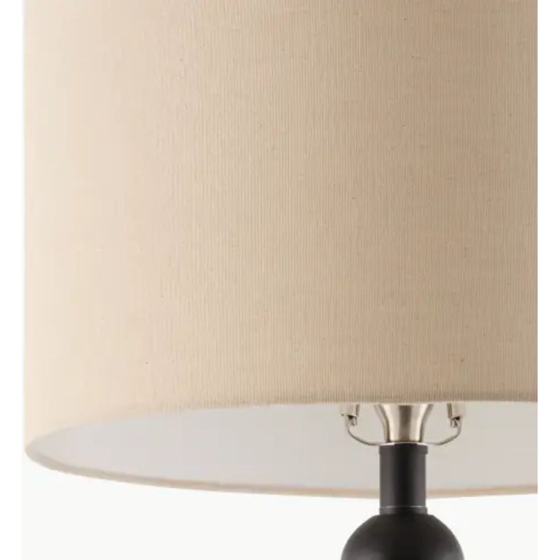 Elaine Table Lamp, Black, Beige, 27" H x 13" W x 15" D