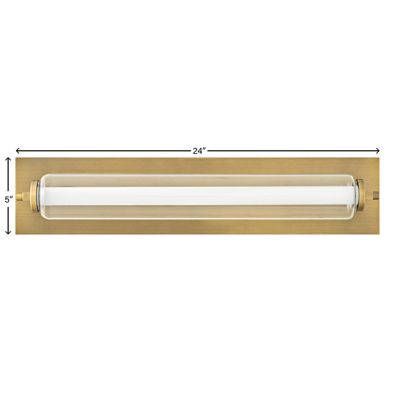 Lucien Dimmable LED Bath Bar, Lacquered Brass