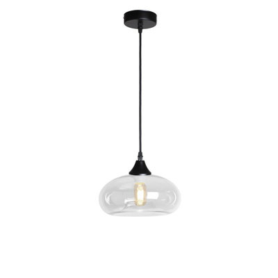 Braud 1 - Light Black/Clear Pendant