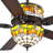 52" Tiffany Ceiling Fan Chandelier With 5 Dual-Blades And Remote Control-580720770