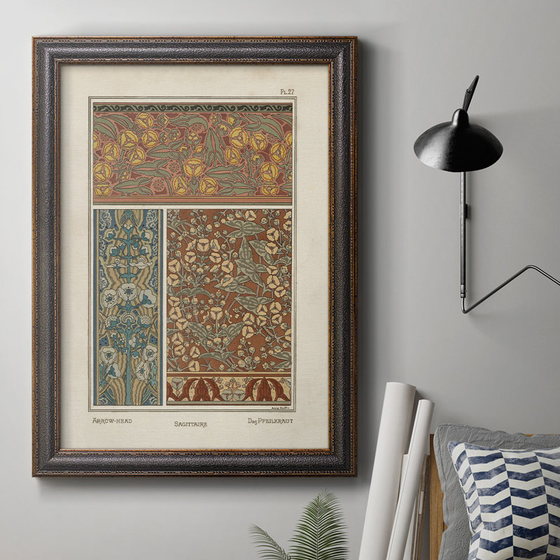 Toile encadrée de qualité supérieure Nouveau Decorative II - prête à être accrochée, H 36 po x l 24 po x P 2,5 po