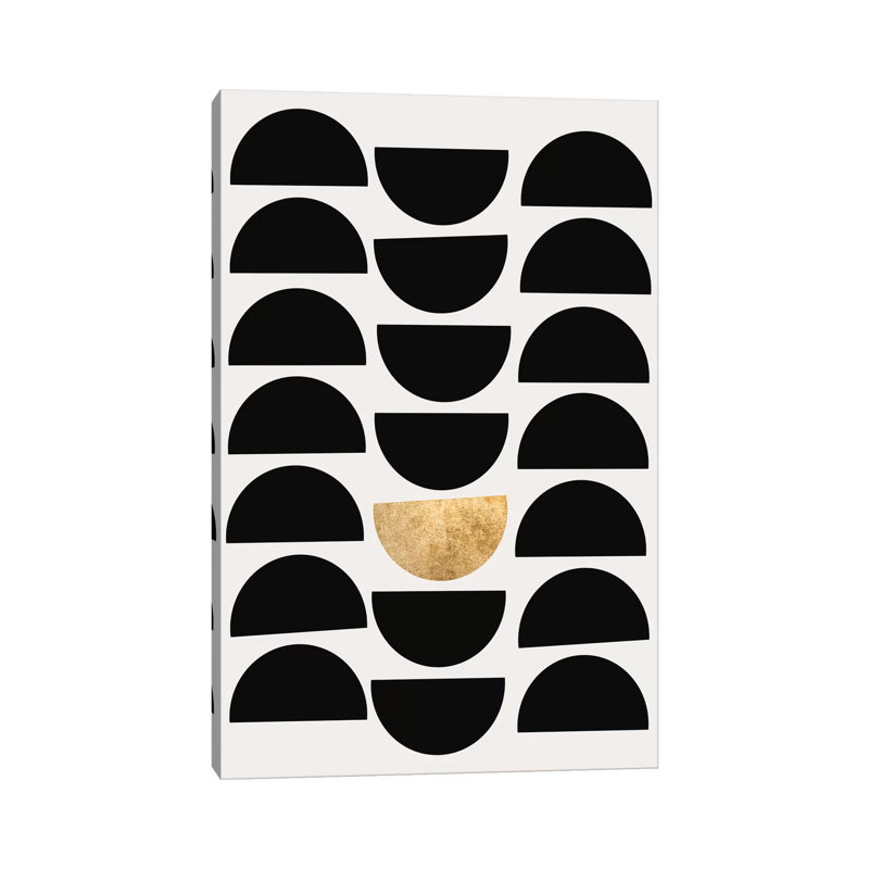Golden Circle 1 Piece Wrapped Canvas Wall Art, 66.04 cm H x 45.72 cm W x 1.91 cm D