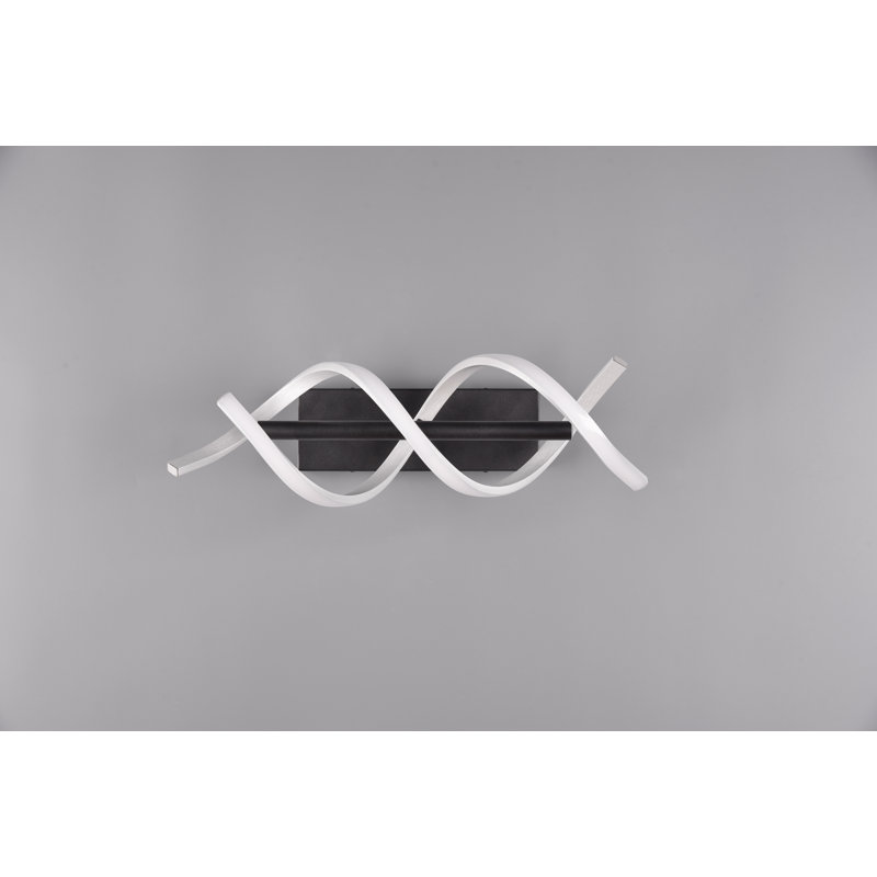 Aiela Aluminium LED Armed Sconce, Black/Brushed Aluminum