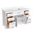 Angela 60” Bathroom Vanity With White Engineered Marble Stone Rectangular Sink