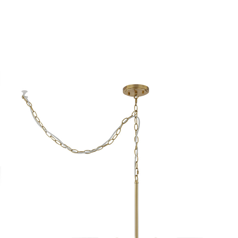 Graysea Chandelier, Aged Brass