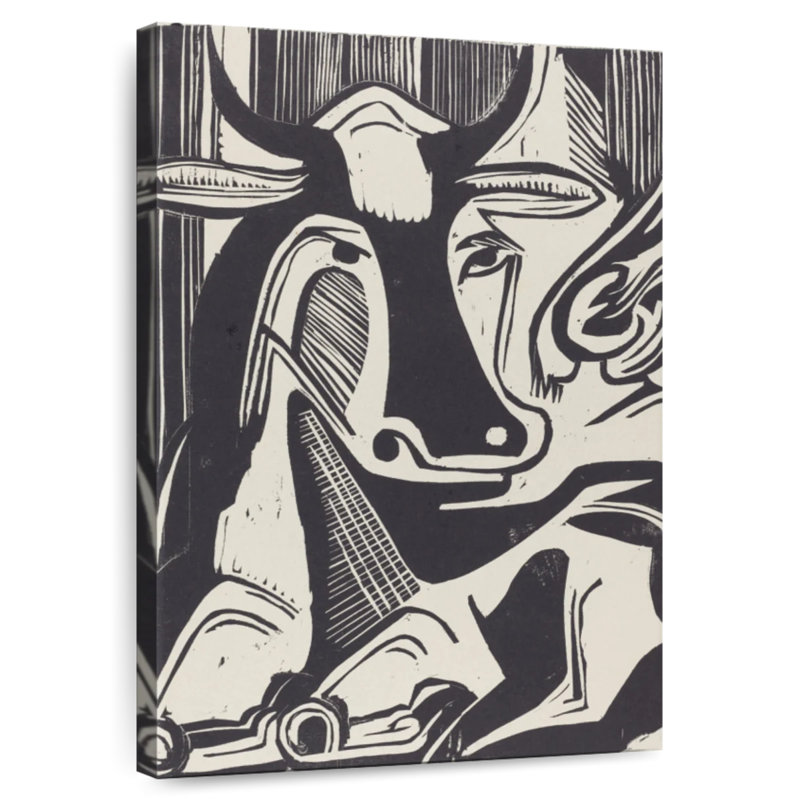 Brampt The Large Cow Lying Down, 39" H x 26" W