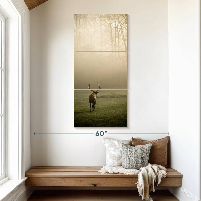 Suivez le wapiti, H 52 po x l 24 po