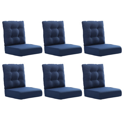 Coussins de remplacement pour canapé d'extérieur en oléfine toutes saisons, coussins de siège profond résistants à l'eau et aux rayons UV pour mobilier d'extérieur, plusieurs couleurs disponibles, 1 à 10 paires