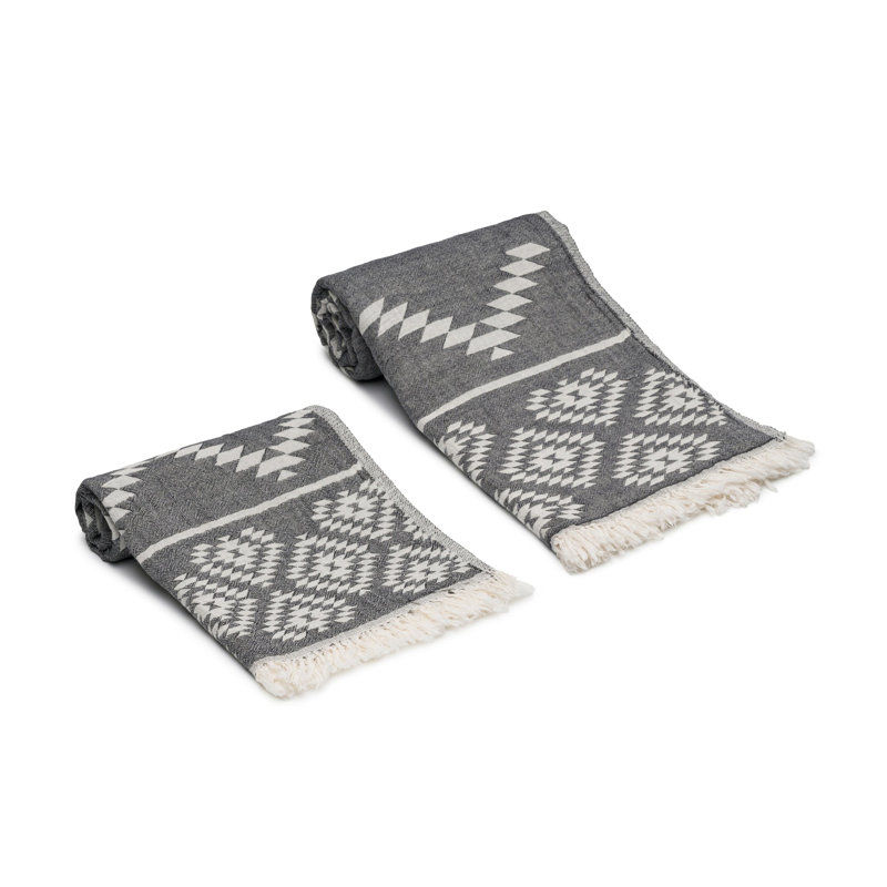Essuie-mains et serviettes Aztec, Noir