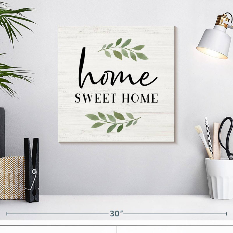 Plaque murale Home Sweet Home, H 16 po x l 16 po