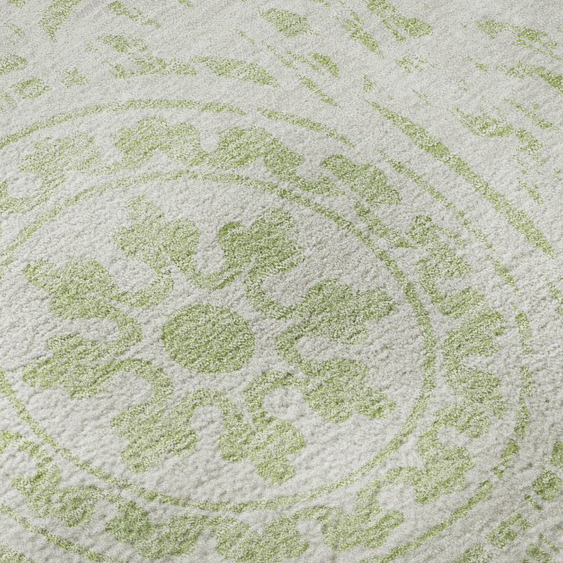 Premium Machine Washable Prisco Aloe Rug, Rectangle 10' x 14'
