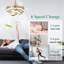 Ventilateur de plafond 42 "rétractable moderne avec lumière DEL à intensité variable, lustre en forme de 6 vitesses avec télécommande pour chambre à coucher-2142146316