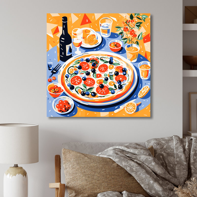 Henri Henri Matisse Style pizza impressionniste III - pizza, art mural en métal, H 16 po x l 16 po