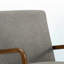 Chaise d'appoint rembourrée en tissu gris foncé et bois foncé Theresa