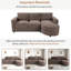 Canapé modulaire en chenille 84,6 po