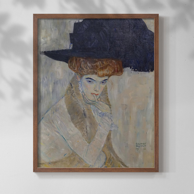 Gustav Klimt XX, Noyer, H 10 po x l 8 po