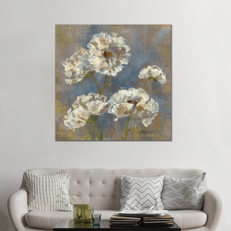 «Flowers in Morning Dew I» par Silvia Vassileva - reproduction d'art, Aucun mat, Toile tendue, H 48 po x l 48 po x 1,5 po