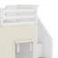 Bureau intégré pour lit mezzanine pour enfants, 2 tiroirs, escalier de rangement et rideau d'intimité