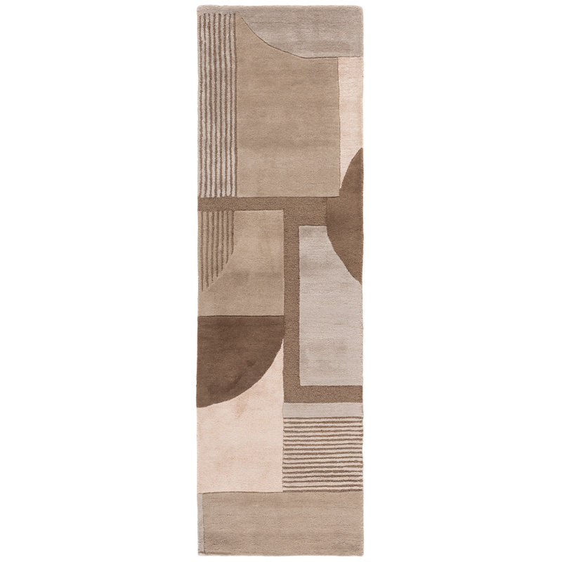 Fifth Avenue Hand Tufted Viscose,Wool, Cotton Geometric Indoor Rug, Runner 2'3" x 8'