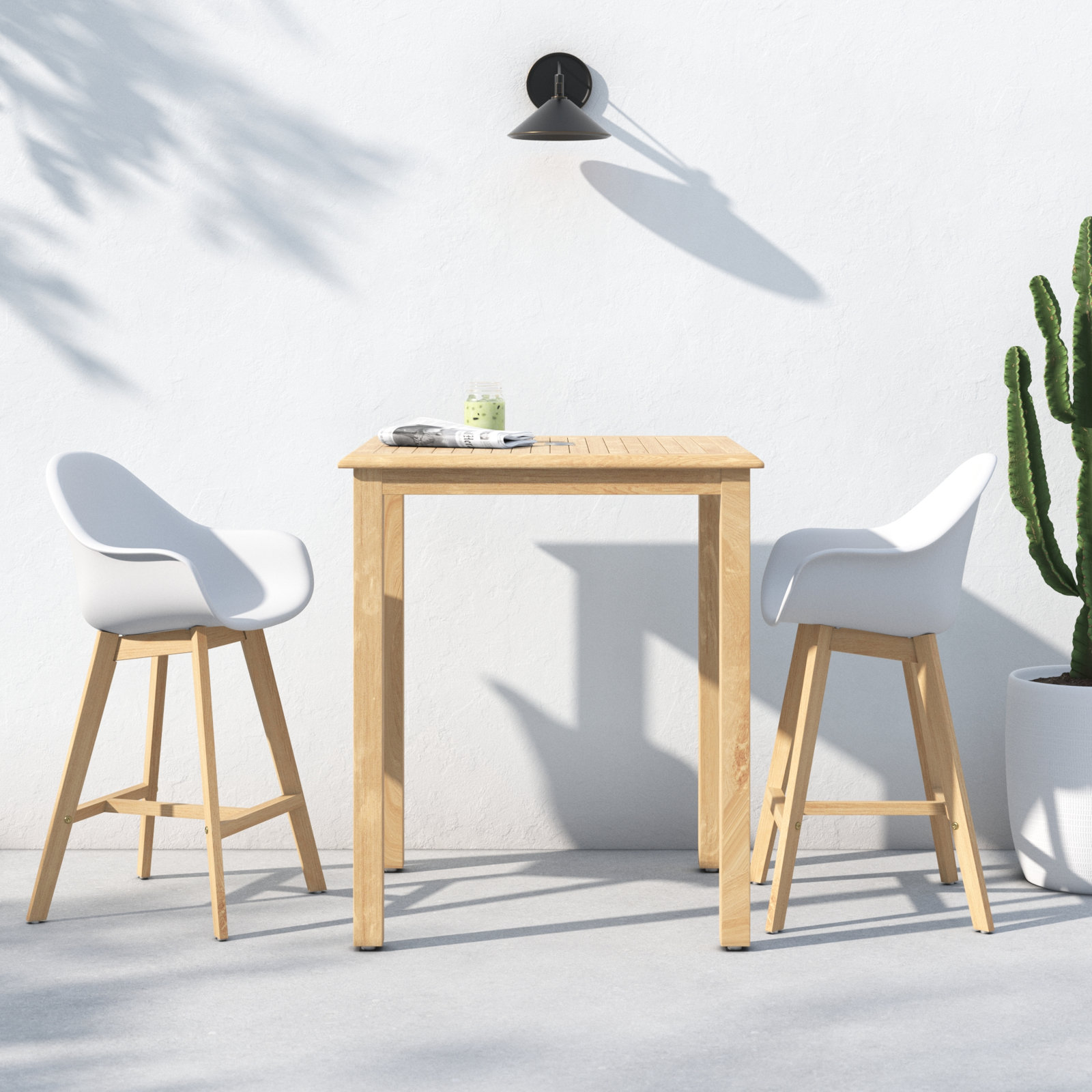 Anautica 35" Teak Patio Dining Set