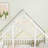 Wood House-Shaped Floor Bed With Fence, Guardrails-1768967971