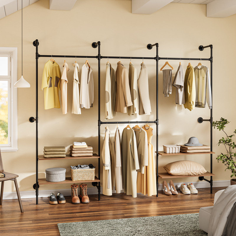 265cm W Wall Mounted Clothes Rack