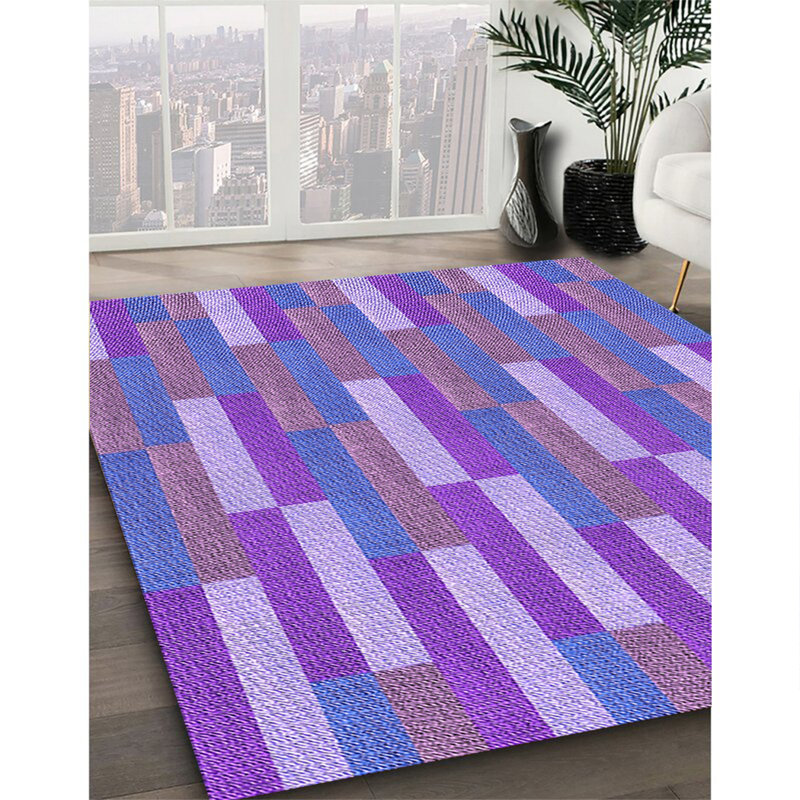 Geometric Indoor Rug, Round 4'