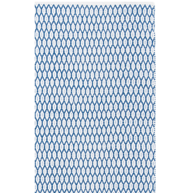 Modena Hand Woven Cotton Geometric Rug, Runner 2'3" x 5'