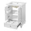 Meuble-lavabo simple 24 po avec lavabo et plateau en céramique, meuble de rangement moderne avec portes à fermeture douce, meuble-lavabo avec tiroir, blanc-667364079
