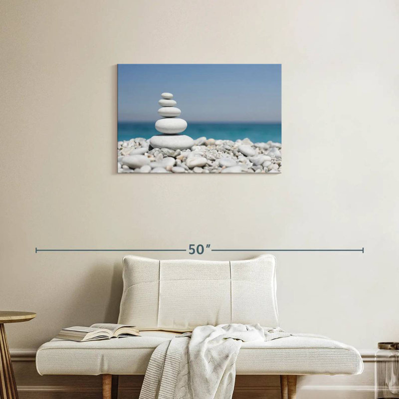 Kerrick Pebble Stack By The Beach, 20" H x 30" W
