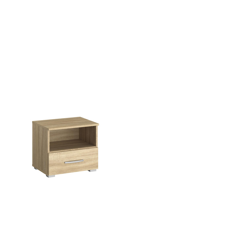 Aditio 1 Drawer Bedside Table, Sonoma oak