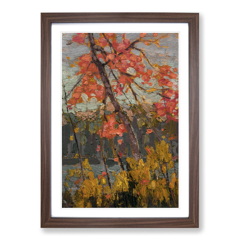 Twisted Maple by Tom Thomson - Picture Frame Painting, 48cm H x 36cm W x 2cm D, Walnut
