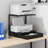 2-Tier Desktop Printer Stand With Fabric Drawer, Prtiner Table With Storage Shelf, Desk Organizer