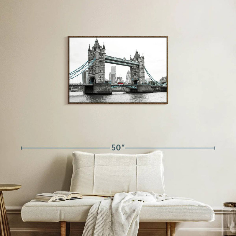 Pop London Bridge, Cadre flottant noyer, 31 po x 21 po