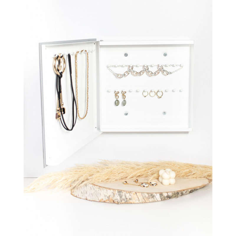 Metal Wall Organizer with Key Hooks