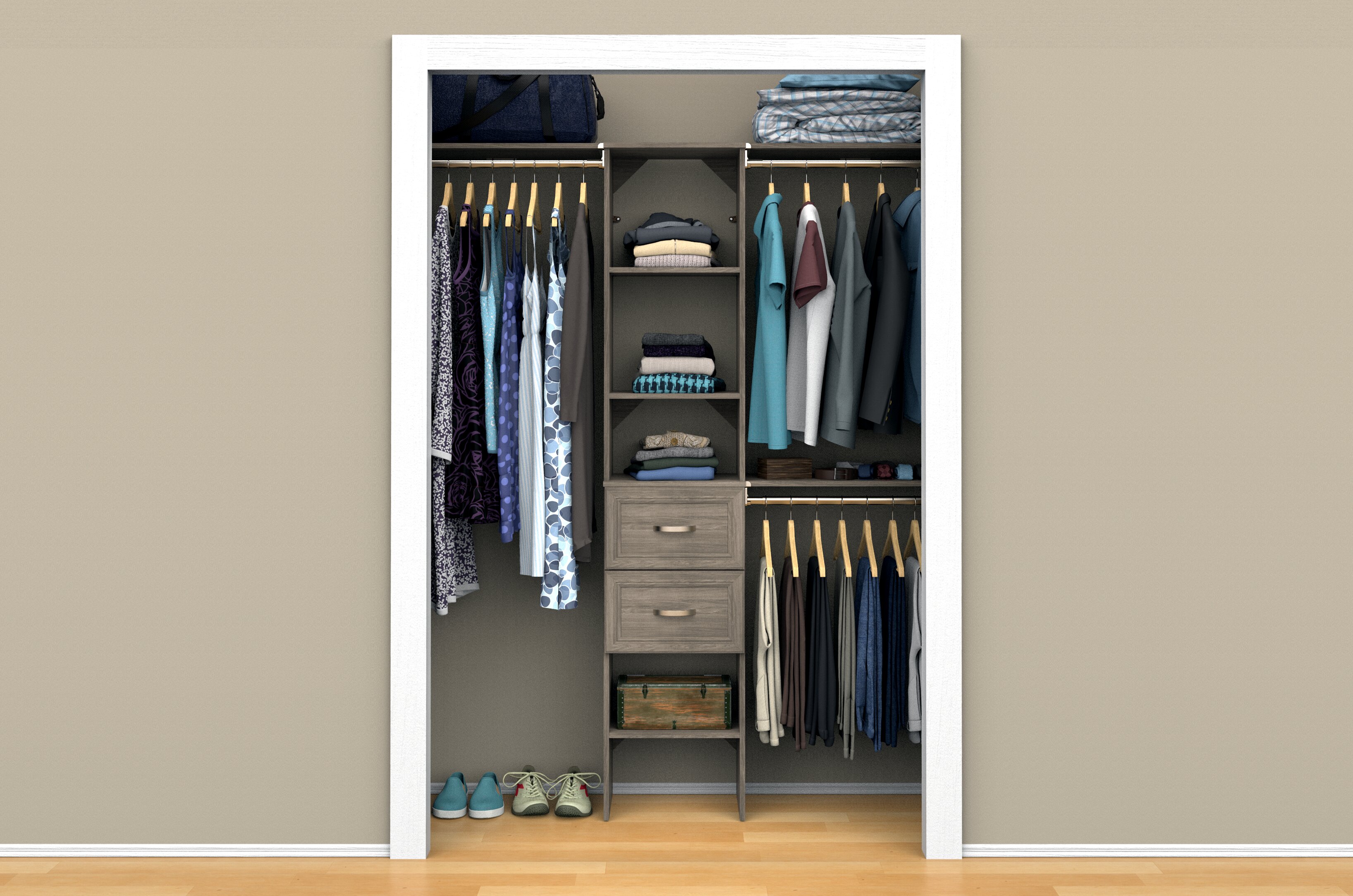 ClosetMaid SuiteSymphony 77 W - 113 W Closet System with Drawers &  Reviews