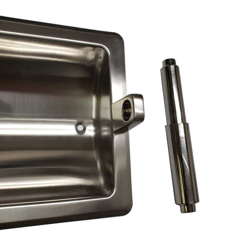 Recessed Toilet Paper Holder, Satin Nickel