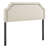 Magnolia Stain-Resistant Performance Velvet King Size Headboard In Alabaster Cadet Blue-174843668-174843659