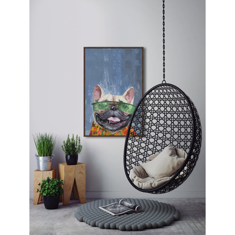 'Retro Dog' Floater Framed Print On Canvas, 18" H x 12" W x 1.5" D