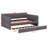 Multifunctional Upholstered Platform Bed Frame Featuring USB Ports And Convenient Trundle-1491971496