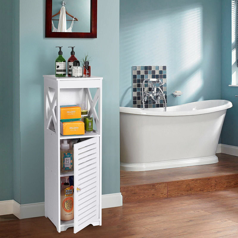 Aahana Freestanding Bathroom Cabinet, White